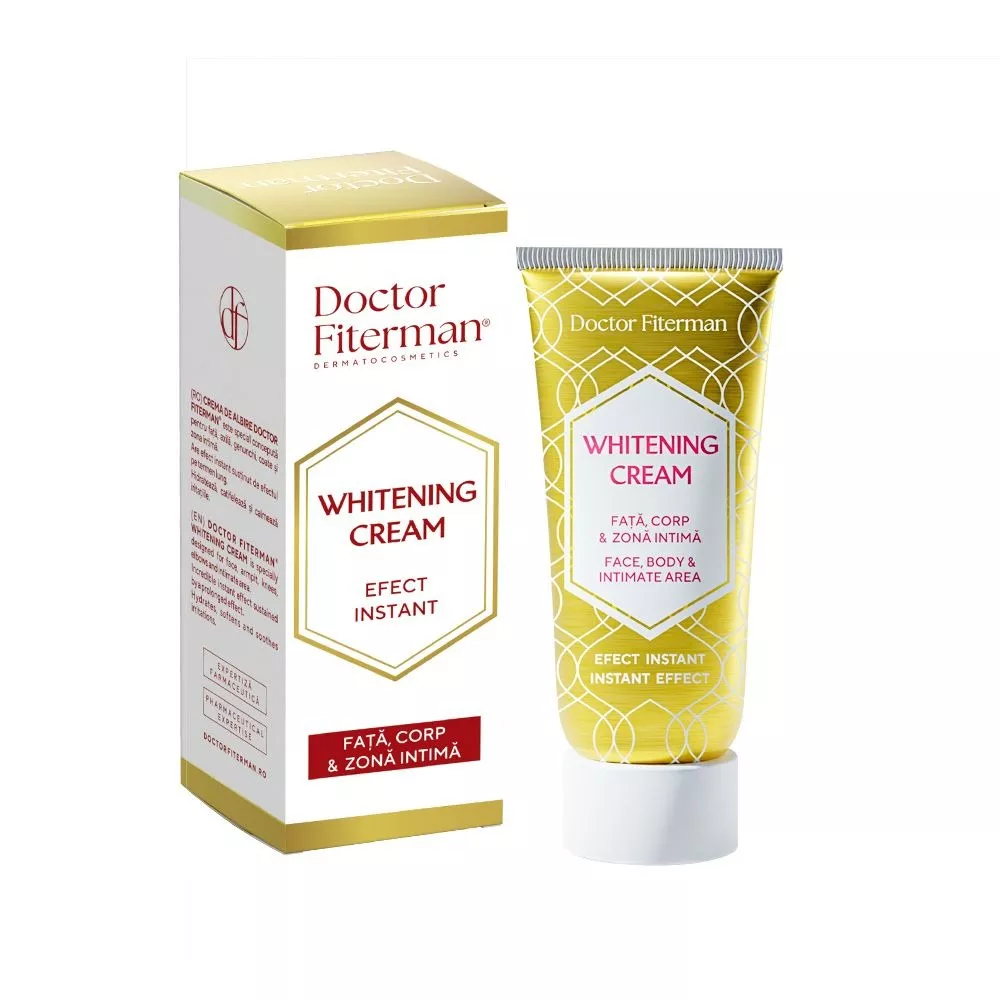 Crema de fata, corp si zona intima cu efect instant de albire, 75 ml, Doctor Fiterman