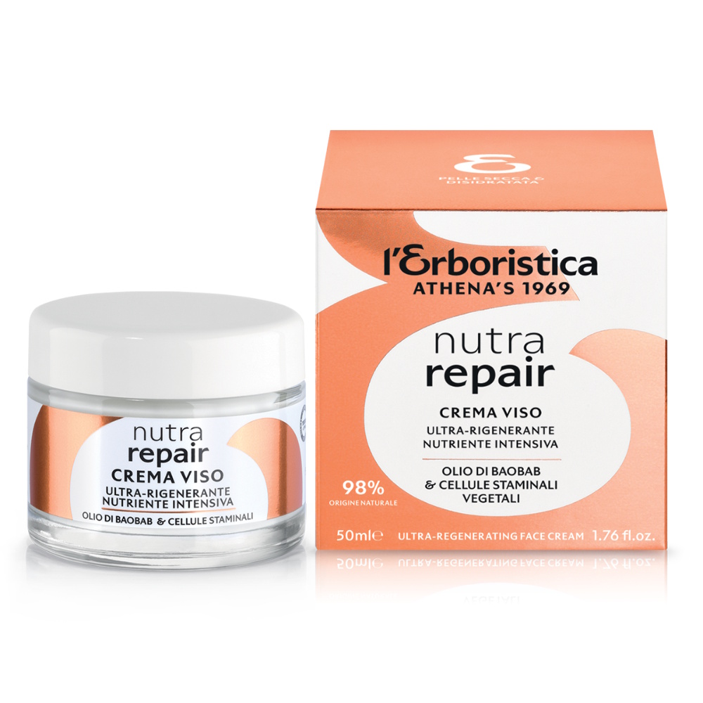 Crema de fata cu ulei de baobab si celule stem din plante Nutra Repair, 50 ml, L'Erboristica