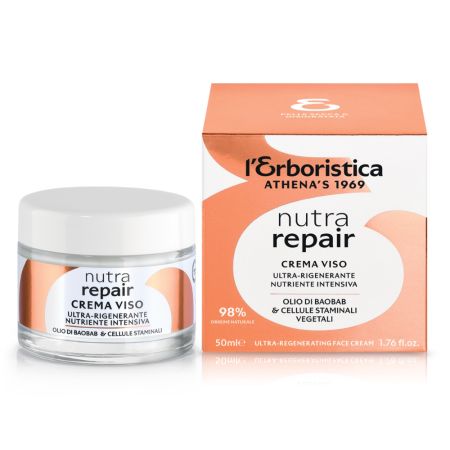 Crema de fata vegana cu ulei de baobab regeneranta si hidratanta, 50 ml, L'Erboristica