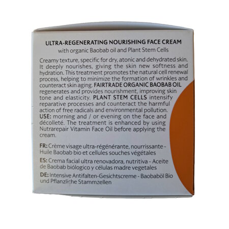 Crema de fata cu ulei de baobab si celule stem din plante Nutra Repair, 50 ml, L'Erboristica 710436