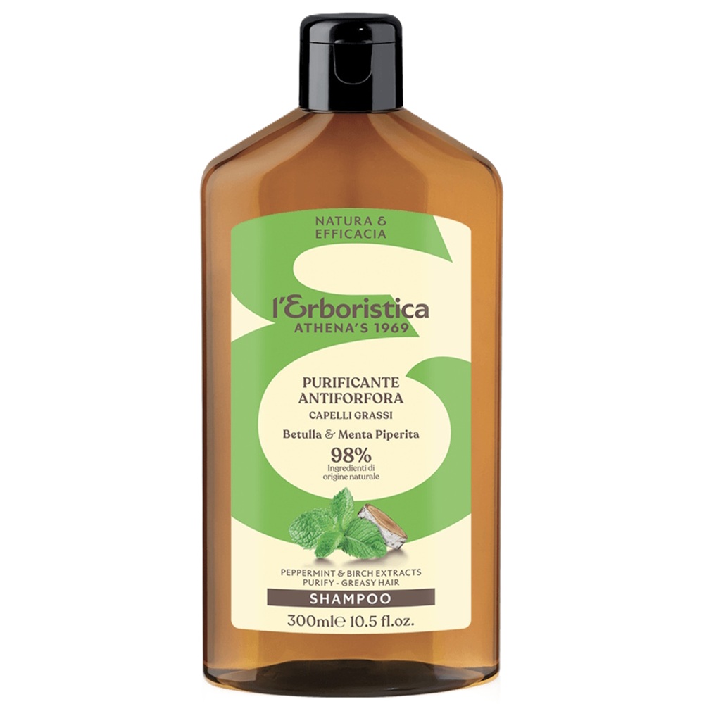 Sampon cu extract de mesteacan si menta, 300 ml, L'Erboristica