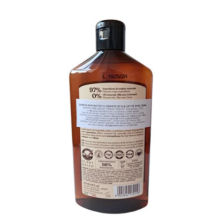 Sampon reparator cu seminte de in si unt de shea, 300 ml, L'Erboristica 710698