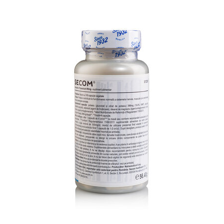 Potasiu Kal, 99 mg, 100 capsule, Secom 727179