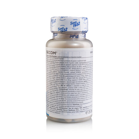 Enzime digestive Gluten Enzymes Kal, 30 capsule, Secom 725264