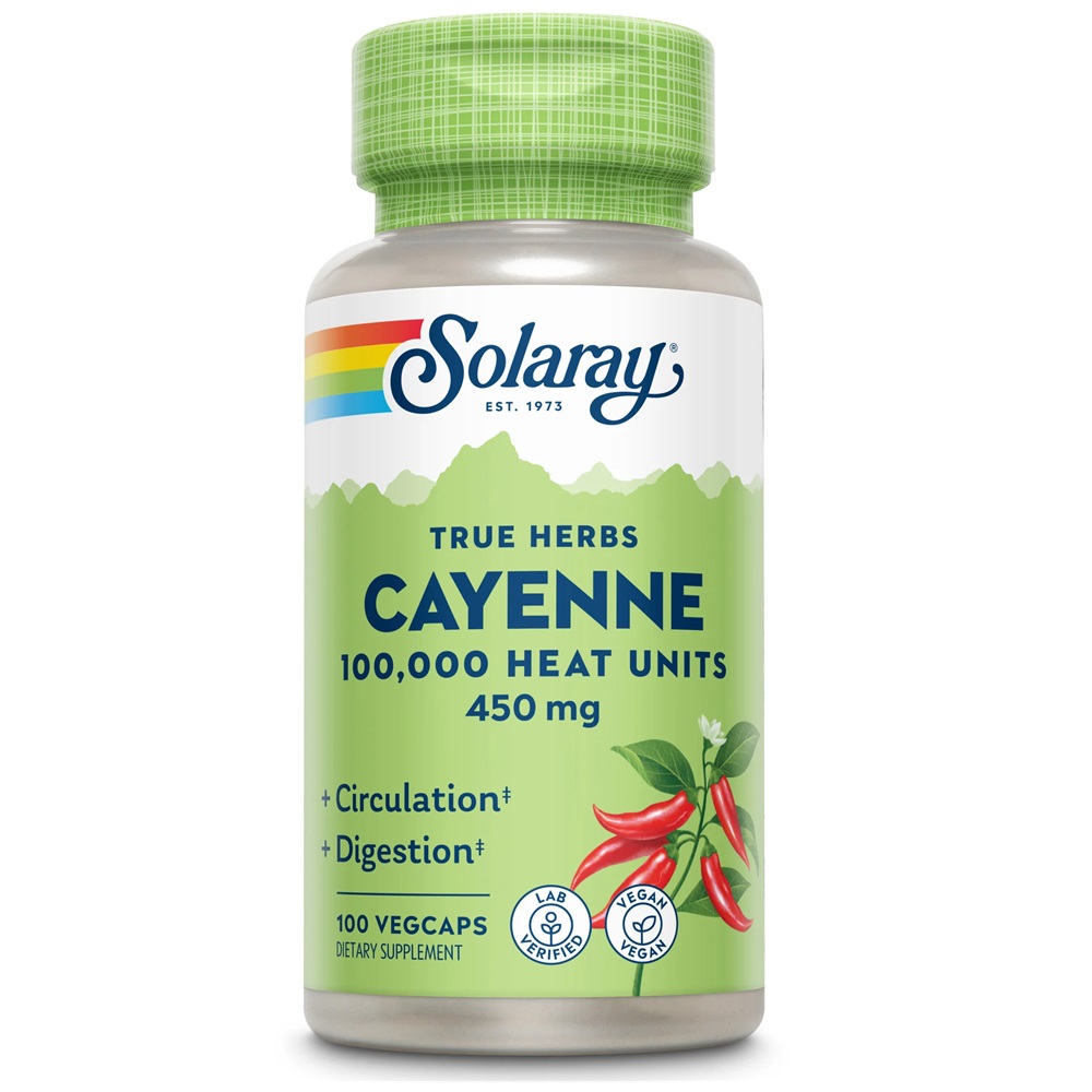 Cayenne ardei iute, 450mg, 100 capsule, Secom