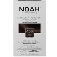 Vopsea de par naturala nuanta 4.06 Saten cafeniu, 140 ml, Noah