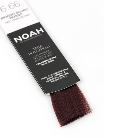 Vopsea de par naturala blond roscat inchis 6.66, 140 ml, Noah 665705