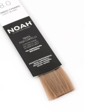 Vopsea de par naturala, Blond deschis, 8.0, 140 ml, Noah 665696