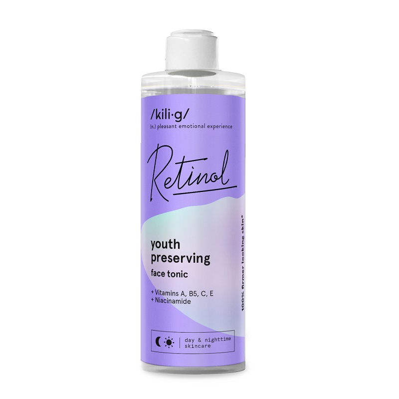 Lotiune tonica cu retinol, acid hialuronic si niacinamide, 250 ml, Kilig