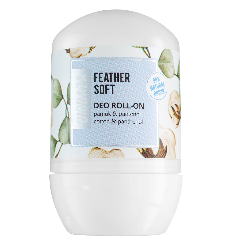 Deodorant natural cu ulei de bumbac si panthenol, Feather Soft, 50 ml, Biobaza