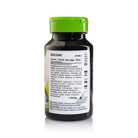 Chlorella Micro-algae Nature's Way, 410mg, 100 capsule vegetale, Secom 738044