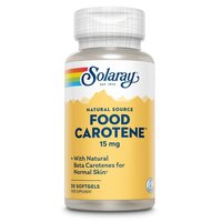 Food Carotene 25000UI Solaray, 30 capsule gelatinoase, Secom