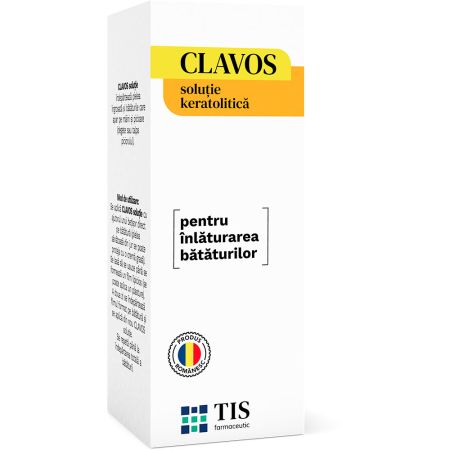 Solutie keratolitica Clavos pentru indepartarea bataturilor, 10 ml, Tis Farmaceutic
