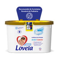 Detergent capsule pentru rufe albe & colorate, 12 capsule, Lovela Baby