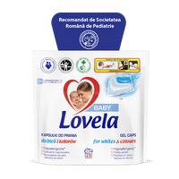 Detergent capsule pentru rufe albe si colorate, 23 capsule, Lovela Baby