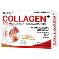Collagen+, 500 mg, 30 capsule vegetale, Cosmo Pharm