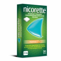 Guma medicamentoasa cu nicotina si aroma de portocale, 2 mg, 30 bucati, Nicorette