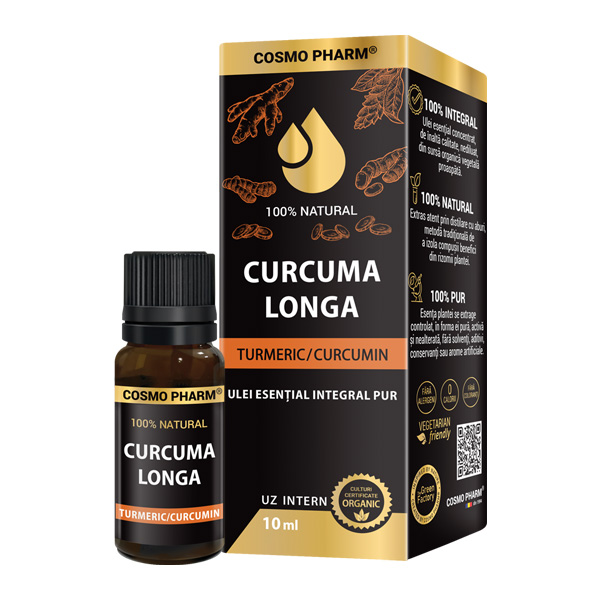 Ulei esential de turmeric, 10 ml, Cosmo Pharm