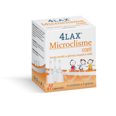 Microclisme copii 4Lax, 6 unidoze x 3 g, Labormed 617167