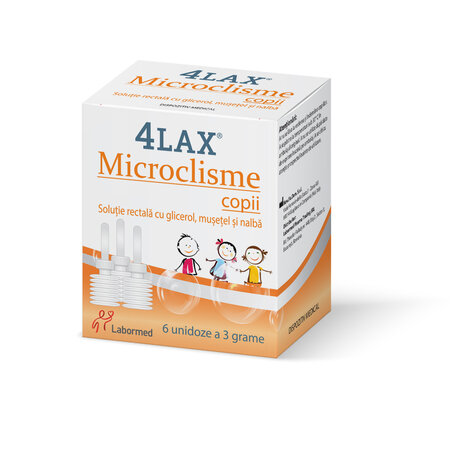 Microclisme copii 4Lax, 6 unidoze x 3 g, Labormed 617168