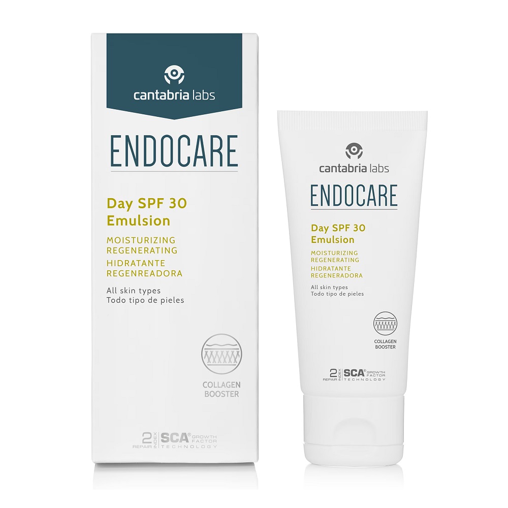 Emulsie de zi cu SPF 30 hidratanta si regeneratoare Endocare, SPF 30, 40 ml, Cantabria Labs