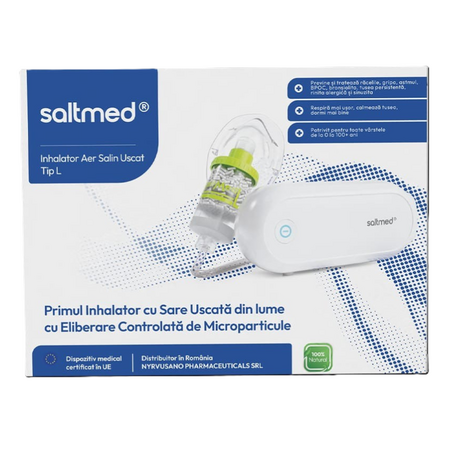 Inhalator cu aer salin uscat Tip L Adulti+Copii, 1 bucata, Saltmed 731483