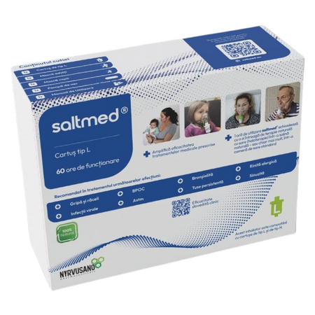 Inhalator cu aer salin uscat Tip L Adulti+Copii, 1 bucata, Saltmed 731479