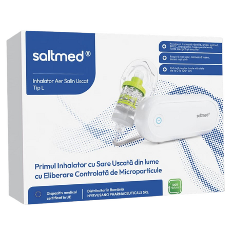 Inhalator cu aer salin uscat Tip L Adulti+Copii, 1 bucata, Saltmed 731481
