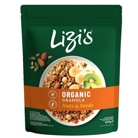 Granola eco cu nuci si seminte, 400 g, Lizi's
