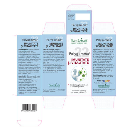 Polygemma 22 Imunitate si Vitalitate, 50 ml, Plant Extrakt 731971