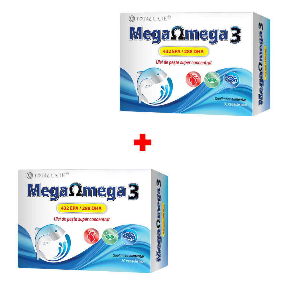 Pachet Mega Omega 3, 30 + 30 capsule moi, Cosmopharm