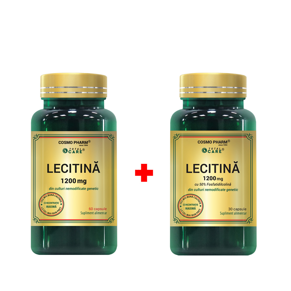 Pachet Lecitina, 1200 mg, 60 + 30 capsule, Cosmopharm