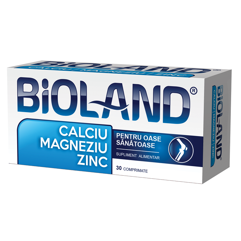 Ca+Mg+Zn Bioland, 30 comprimate, Biofarm