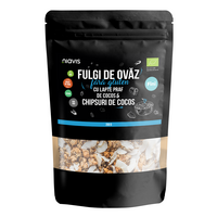 Fulgi de ovaz fini fara gluten cu lapte praf de cocos si chipsuri de cocos eco, 200 g, Niavis
