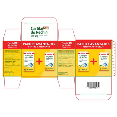 Pachet Cartilaj de Rechin Plus, 740 mg, 100 + 30 capsule, Walmark 698022