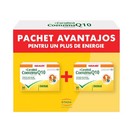 Pachet Coenzima cu Carnitina 1+1, 30 + 30 capsule, Walmark