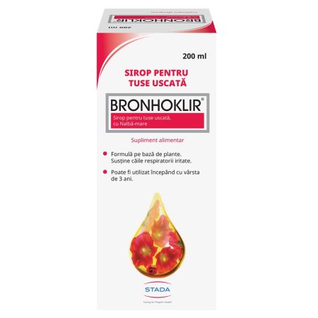 Sirop pentru tusea uscata Bronhoklir, 200 ml, Stada