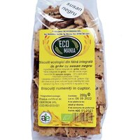 Biscuiti bio integrali cu seminte de susan negru, 200 g, Ecomania