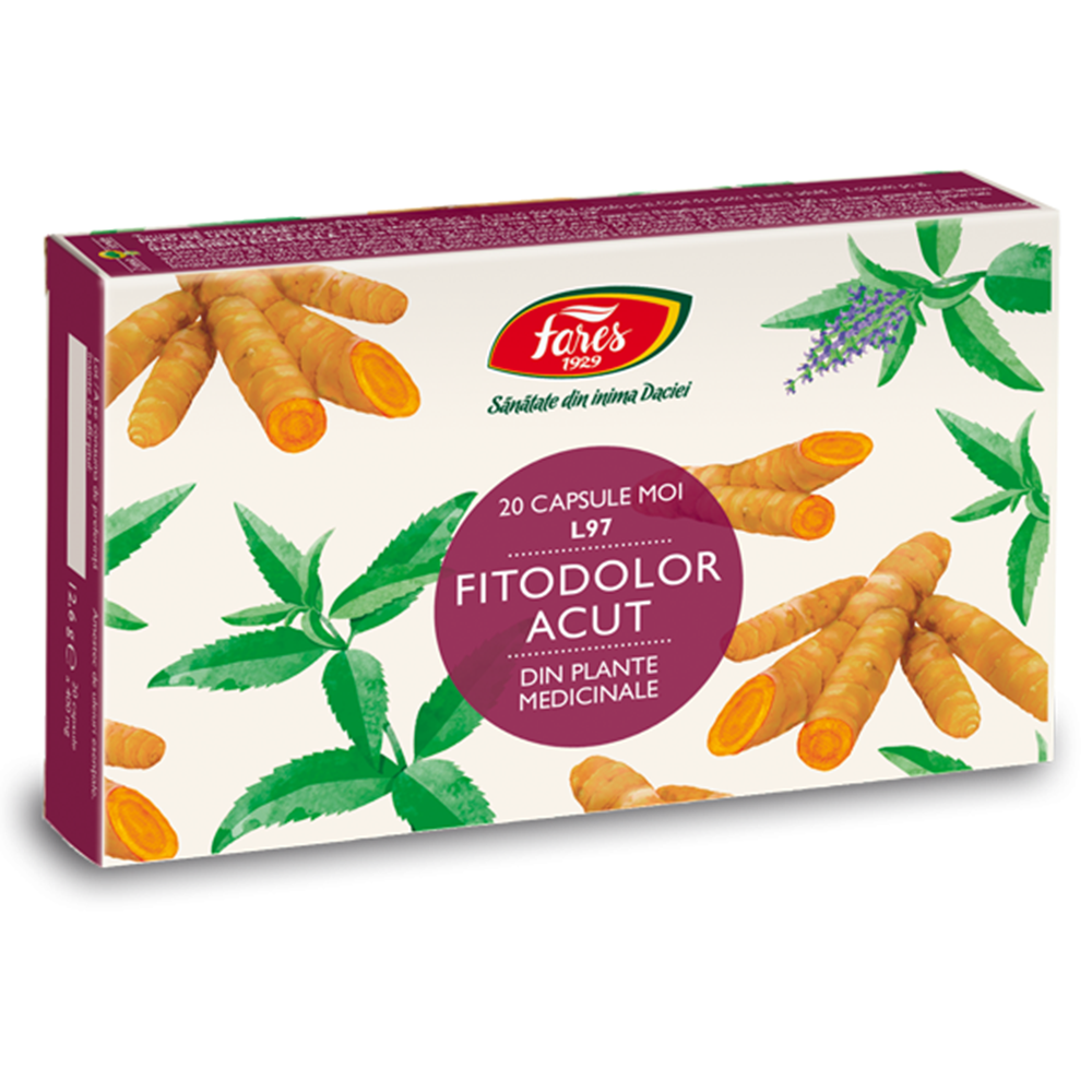 Fitodolor acut L97, 20 capsule moi, Fares