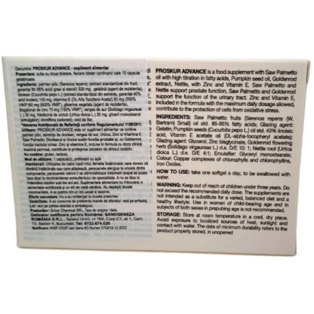 Proskur Advance, 30 capsule, Sanogeneza 701612