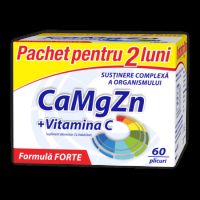 CaMgZn + Vitamina C, 60 plicuri, Zdrovit