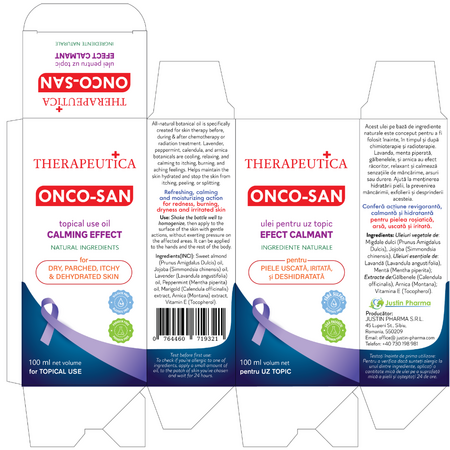 Ulei pentru uz topic Onco-san Therapeutica, 100 ml, Justin Pharma 727528