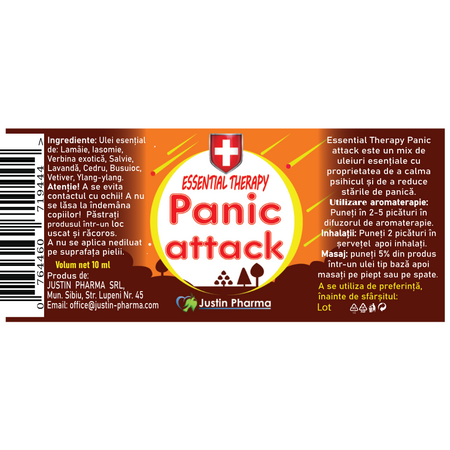 Ulei esential Panic attack Essential Therapy, 10 ml, Justin Pharma 727592