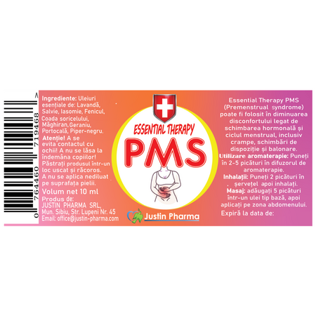 Ulei esential PMS Essential Therapy, 10 ml, Justin Pharma 727619