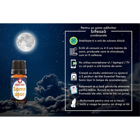 Ulei esential Essential Therapy Somn usor, 10 ml, Justin Pharma 722296