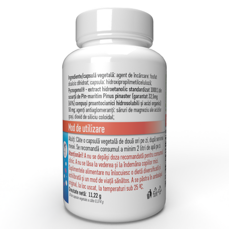 Pycnogenol, 50 mg, 30 capsule vegetale, Justin Pharma 720302