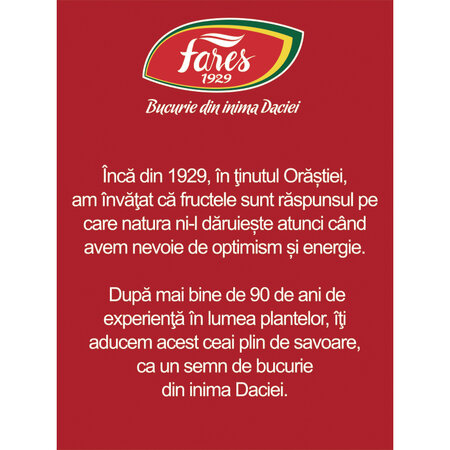 Ceai visine si vanilie, 20 plicuri, Fares 604258