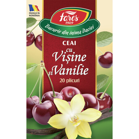 Ceai visine si vanilie, 20 plicuri, Fares 604256