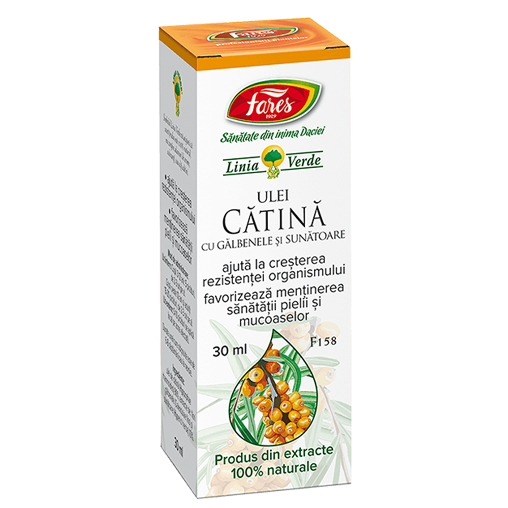 Ulei de catina cu galbenele si sunatoare, F158, 30 ml, Fares