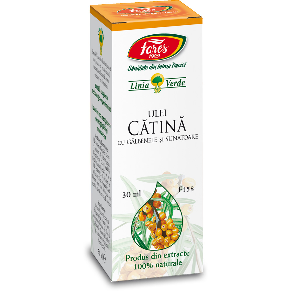 Ulei de catina cu galbenele si sunatoare, F158, 30 ml, Fares